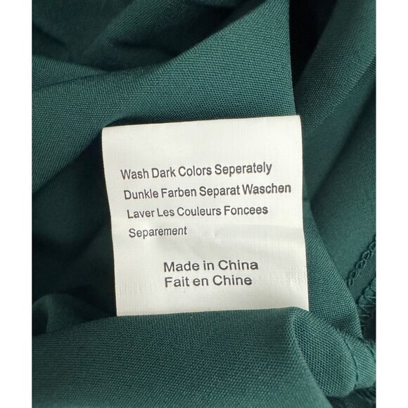 Dark Green Pleated Flutter Sleeve Midi Maxi Dress Size 3XL 22 24 Plus Sz New - Picture 7 of 8